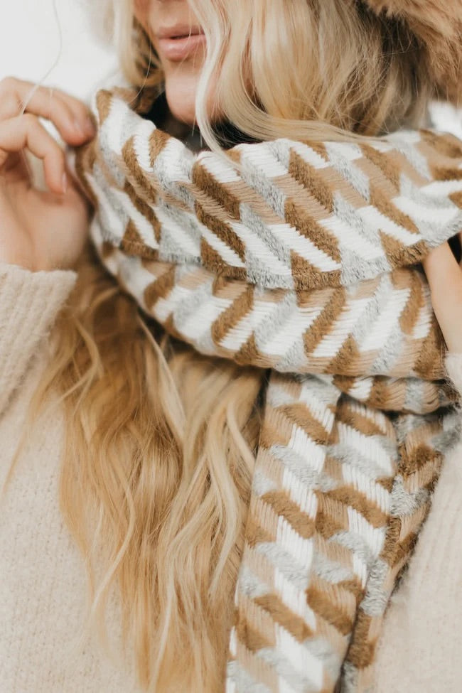 COLD  MORNING HOUNDSTOOTH SCARF