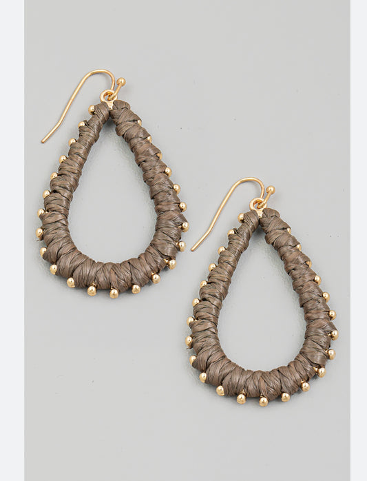 BROWN TEAR DROP EARRINGS