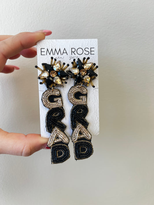 GRAD BEADED EARRINGS