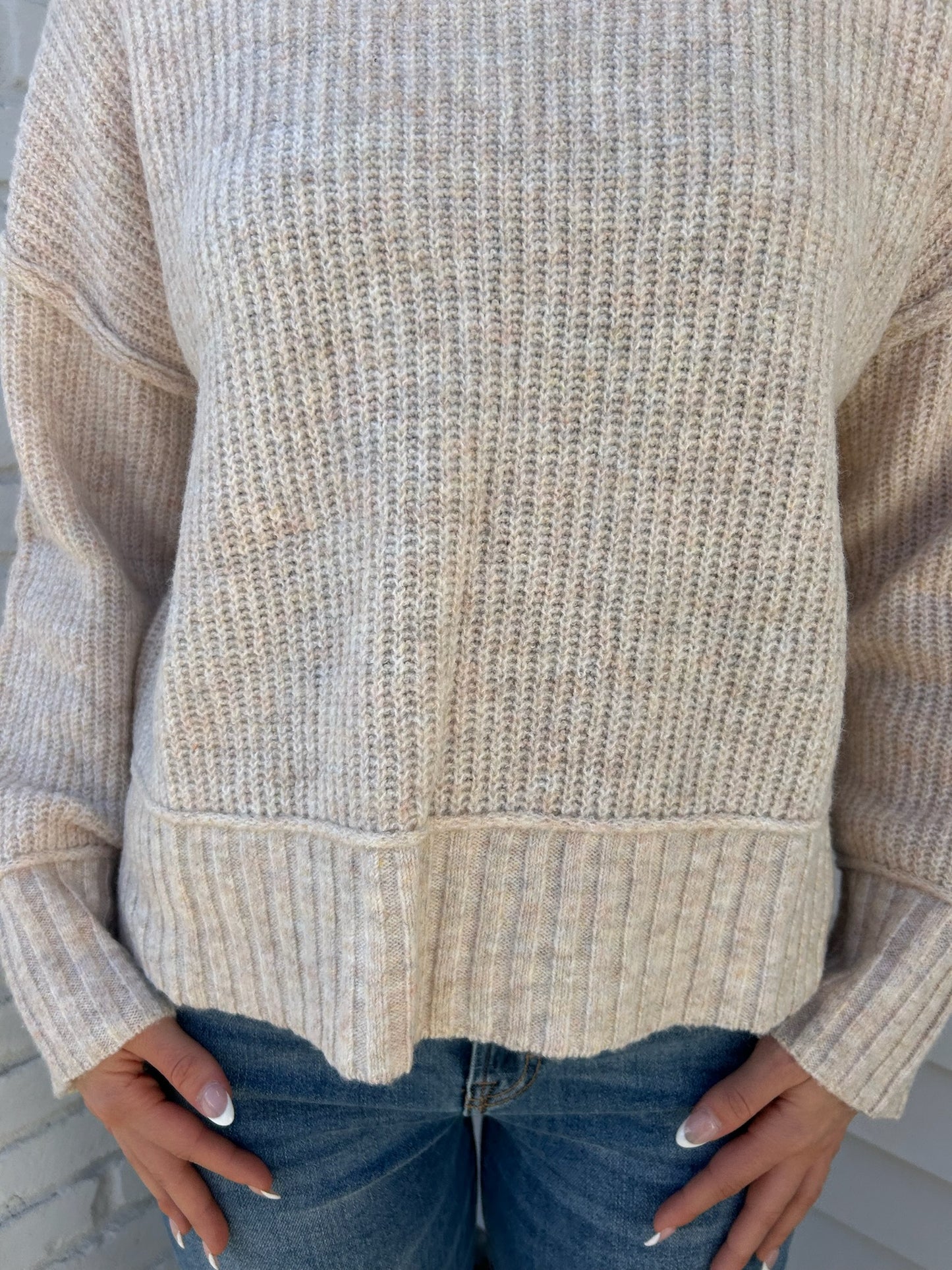 MOCK NECK PULLOVER SWEATER