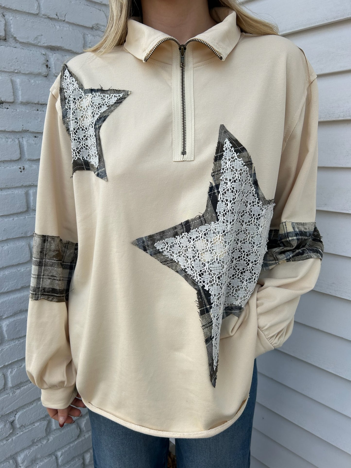 BALLOON SLEEVE STAR TOP